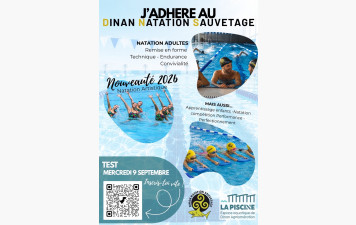 Inscription au test de natation pour les nouvelles inscriptions